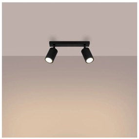 Spot negru 6,5x30 cm Gleam – Sollux