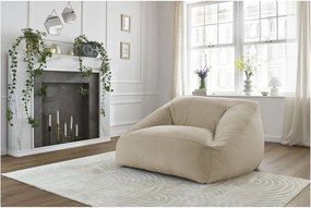 Fotoliu bean bag bej cu tapițerie din blană artificială Lilibet – Bobochic Paris
