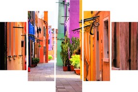 Tablou - Casa colorată în Burano, Veneția (150x105 cm)