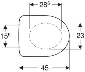 Set vas WC suspendat semirotund, rimless, cu capac soft close din duroplast, alb, Geberit Selnova