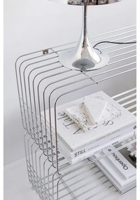 Bibliotecă de perete argintiu-lucios din metal 70x30 cm Wire – Mette Ditmer Denmark