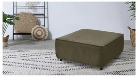 Taburet modular verde deschis cu tapițerie din catifea reiată Nihad modular – Bobochic Paris