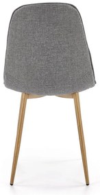 Scaun de bucaterie Zina, gri/lemn natural