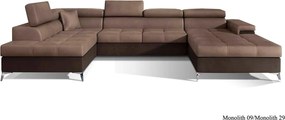 Colțar lemn masiv Formă U Extensibil Linde 345x202cm Personalizabil