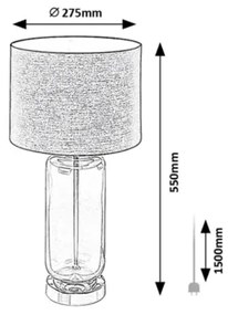 Rabalux 74049 - Lampă de masă RIEN 1xE27/60W/230V