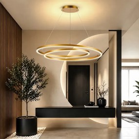 Brilagi-LED Candelabru LED cu reglare a intensității luminii pe cablu TWISTER LED/105W/230V 3000-6000K auriu + telecomandă