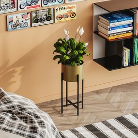 Suport metalic pentru flori GED-026-A Noir,negru/dorat