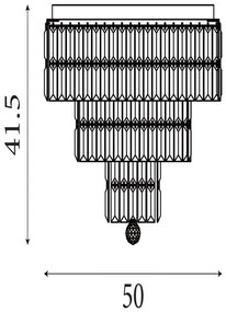 Searchlight 61321-6SB - Plafonieră EMPIRE 6xE14/60W/230V IP44