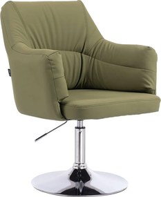 HR840N Scaun Khaki Piele Ecologica Premium Soft cu Bază Cromata