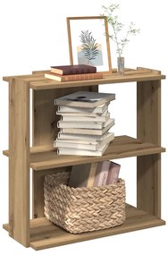 vidaXL Bibliotecă 3 etaje stejar artizanal 60x30x60 cm lemn prelucrat