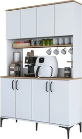 Dulap multifunctional, Hanah Home, JE176, 120x184.2x40 cm, Nuc/Alb