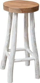 vidaXL Taburet de bar, lemn masiv de tec