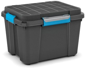 Cutie de depozitare neagră din plastic cu capac 49,5x39x34 cm Scuba Box – KIS