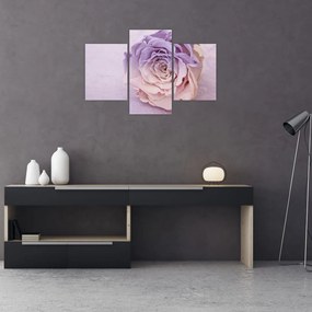 Tablou detaliu florii de trandafir (90x60 cm)