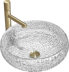 Mexen Celia chiuvetă de blat din sticlă 44 x 44 cm, transparentă - 24034400