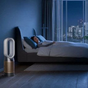 Purificator de aer 3in1 Dyson HP09 NK/GD, Racitor, Incalzitor, Pana la 81 m², Wi-Fi, 10 viteze, Oscilatie, Auto senzor aer murdar, Nichel/Galben