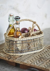 Tavă din lemn reciclat, 40×26×7 cm, „Tata Tray"