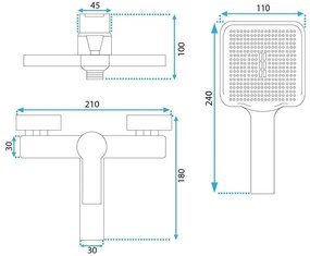 Baterie cada REA ARGUS cupru periat