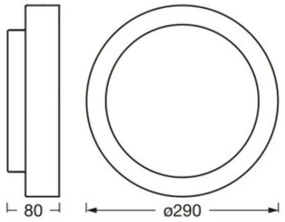 Plafonieră Osram ORBIS MADRID 2xE27/10W/230V, diam. 29 cm, albă