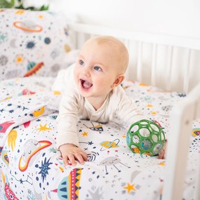 4Home Lenjerie de pat din bumbac pentru copiiCosmic Adventure, 100 x 135 cm, 40 x 60 cm