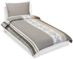 Bellatex Crepe lenjerie Ornament cafea, 140 x 200 cm, 70 x 90 cm