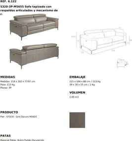 Canapea design italian, 3 locuri, functia relaz, Alfredo