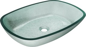 Mexen Araks lavoar din sticlă pe blat 54 x 39 cm, argintiu - 24155411