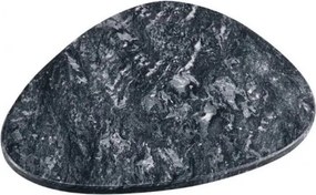 Platou de servit din marmura naturala Kesper 38420, 30 x 25 cm, Triunghiular, Gri