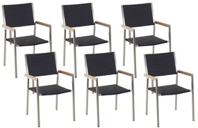 Set scaune 4 buc. Grosso (negru) (ratan). 1011518