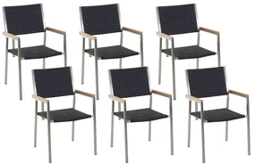 Set scaune 4 buc. Grosso (negru) (ratan). 1011518