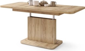 Mazzoni ASTON MINI-Z Stejar Craft Auriu - MĂSUȚĂ DE CAFEA MODERNĂ EXTENSIBILĂ REGLABILĂ PE ÎNĂLȚIME MASĂ TRANSFORMABILĂ