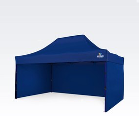 Cort evenimente 3x4,5m - cu 3 pereți - Albastru