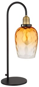 Veioza design decorativ SALVY negru/chihlimbar