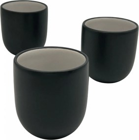 Pahar Cafea Novum Black Beauty 150ml (espresso lung cu lapte) Negru + Gri-Crem