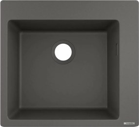 Chiuveta compozit Hansgrohe S51 SilicaTec gri piatra 56x51 cm