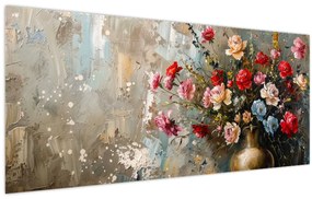 Tablou - Vaza de flori (120x50 cm)