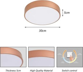 Brilagi - Plafonieră LED POOL/36W/230V 3000/4000/6000K Ø 30 cm bronz