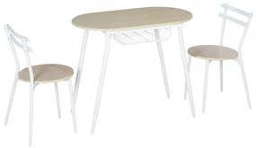 HOMCOM Set de masa cu scaune, Set mobilier pentru bucatarie, masa din  MDF, masa de bucatarie | AOSOM RO