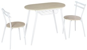 Set de masa cu scaune HOMCO , masa din MDF, masa de bucatarie | Aosom RO