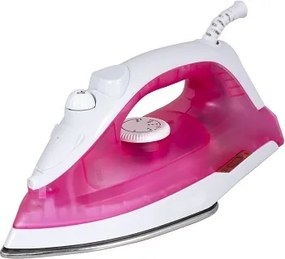 Fier de calcat cu talpa inox Floria ZLN8430, 1600W, abur vertical si horizontal, alb roz, 180ml