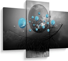 Tabloul - bile abstracte albastru deschis (90x60 cm)