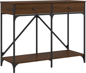 vidaXL Măsuță consolă, stejar maro, 100x39x78,5 cm, lemn prelucrat