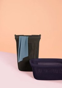 Coș rufe cu capac KNIT 57L, maro, CURVER