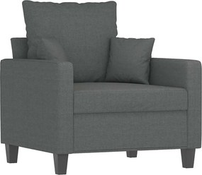 vidaXL Fotoliu canapea, gri închis, 60 cm, material textil