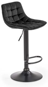 Scaun de bar H95 velvet negru