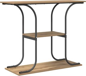 vidaXL Masă de consolă cu raft Stejar Artizanal 101 x 35 x 80,5 cm