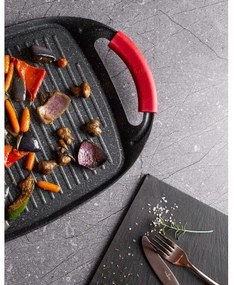 Placa gratar pentru plita si cuptor Royalty Line RL-BTG36M, 36 cm, Doua zone de gatit, Inductie, Negru