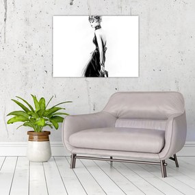 Tablou pe sticlă - Ilusție de modă (70x50 cm)