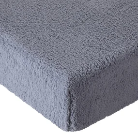 Cearceaf elastic cu blăniţă SHERPA, gri 90 x 200 cm