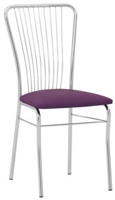 Scaun de bucatarie Neron Chrome, mov, piele ecologica